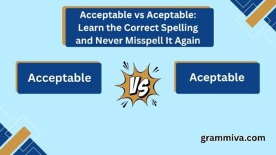 Acceptable vs Aceptable