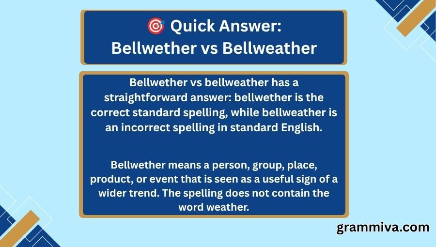 Bellwether vs Bellweather