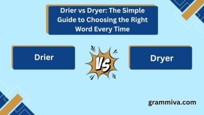 Drier vs Dryer