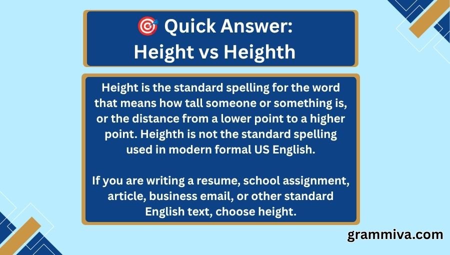 Height vs Heighth