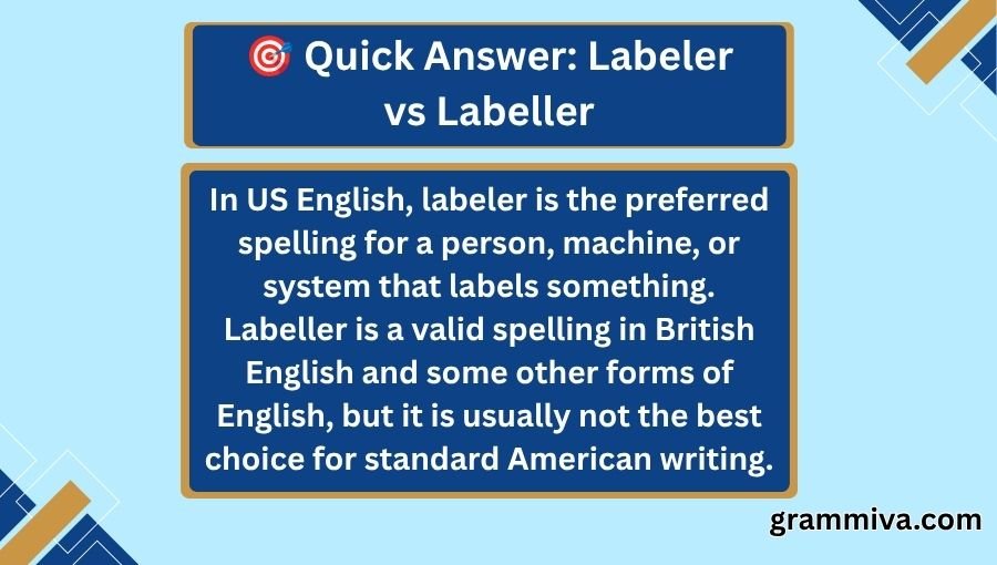 Labeler vs Labeller