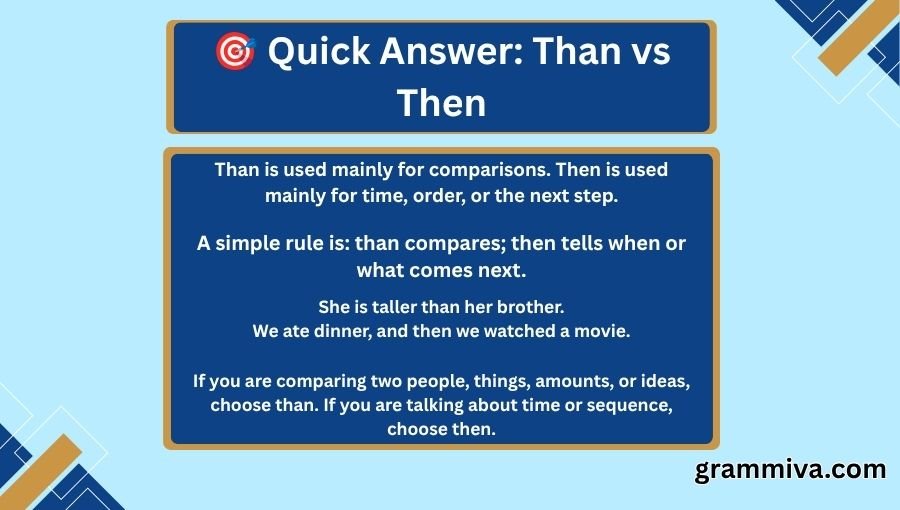 Than vs Then