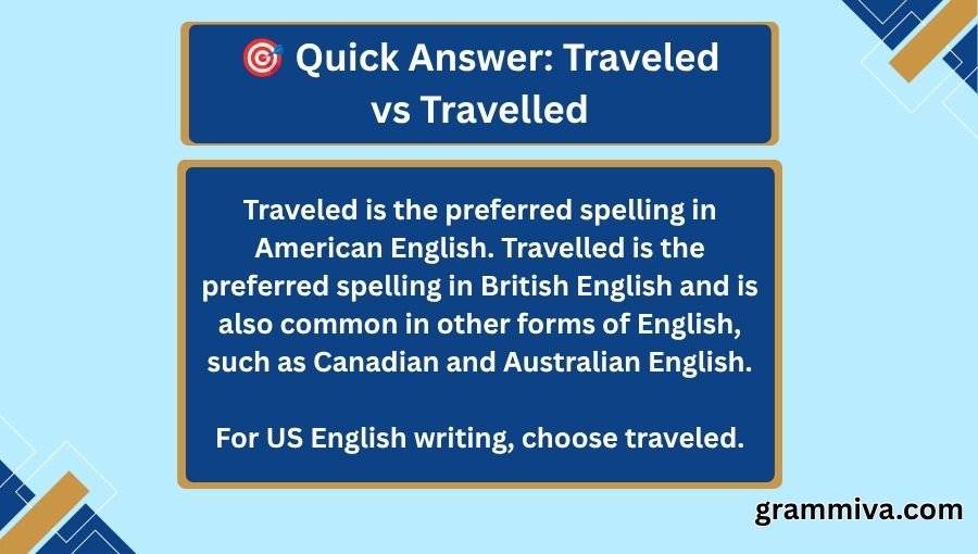 Traveled vs Travelled