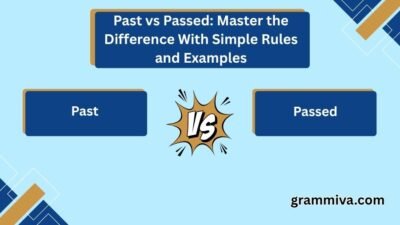 Past vs Passed