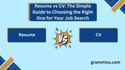 Resume vs CV