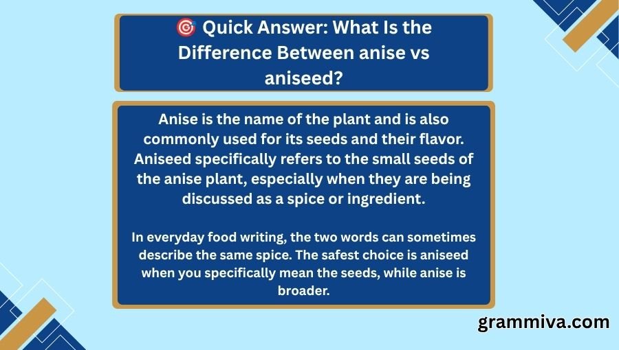 anise vs aniseed